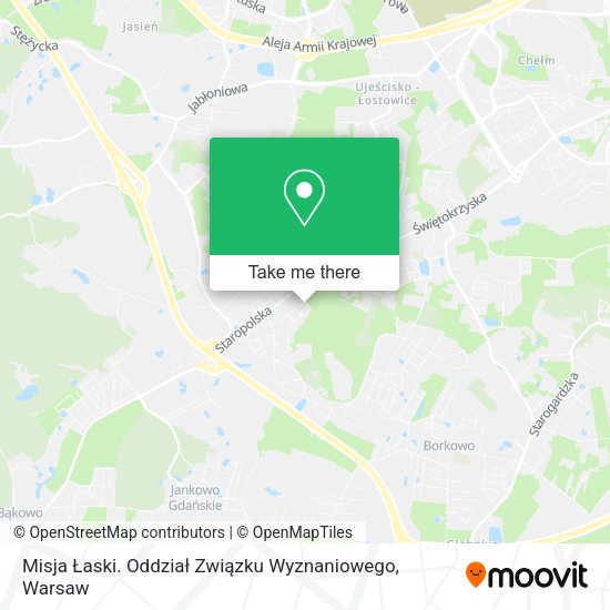 Misja Łaski. Oddział Związku Wyznaniowego map