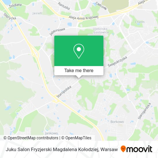 Карта Juku Salon Fryzjerski Magdalena Kołodziej