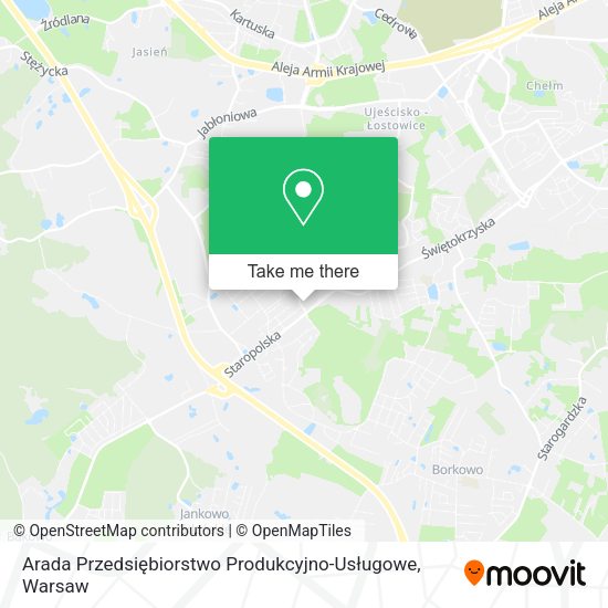 Arada Przedsiębiorstwo Produkcyjno-Usługowe map