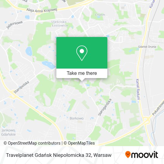 Travelplanet Gdańsk Niepołomicka 32 map