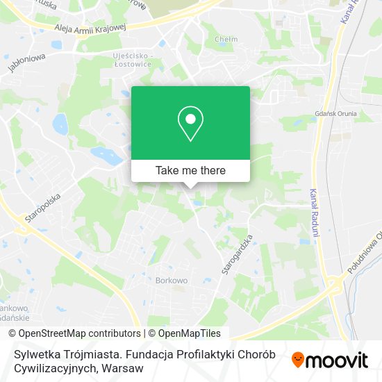 Sylwetka Trójmiasta. Fundacja Profilaktyki Chorób Cywilizacyjnych map