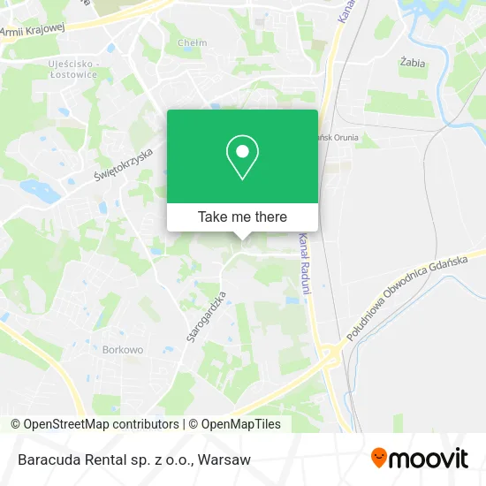 Карта Baracuda Rental sp. z o.o.