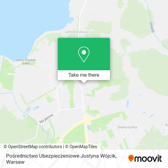 Карта Pośrednictwo Ubezpieczeniowe Justyna Wójcik