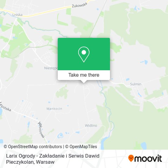 Larix Ogrody - Zakładanie i Serwis Dawid Pieczykolan map