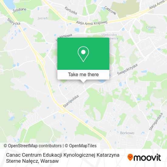 Canac Centrum Edukacji Kynologicznej Katarzyna Sterne Nałęcz map