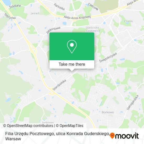 Filia Urzędu Pocztowego, ulica Konrada Guderskiego map