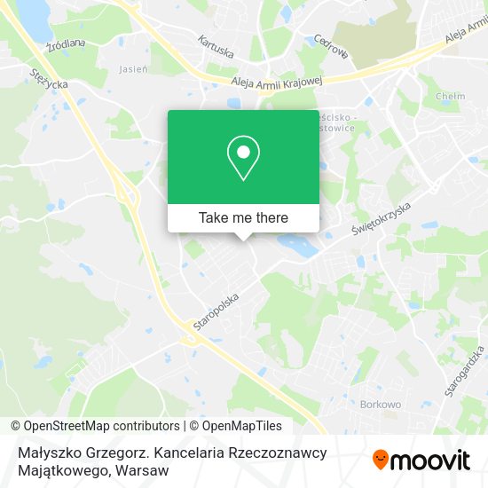 Małyszko Grzegorz. Kancelaria Rzeczoznawcy Majątkowego map