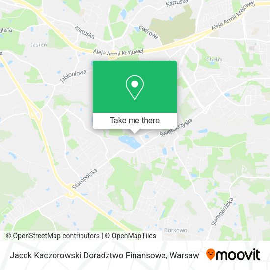 Jacek Kaczorowski Doradztwo Finansowe map