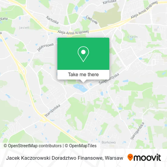 Карта Jacek Kaczorowski Doradztwo Finansowe