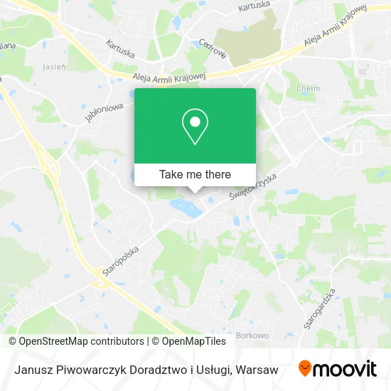 Карта Janusz Piwowarczyk Doradztwo i Usługi