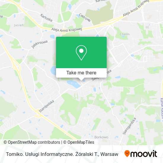 Tomiko. Usługi Informatyczne. Żóralski T. map