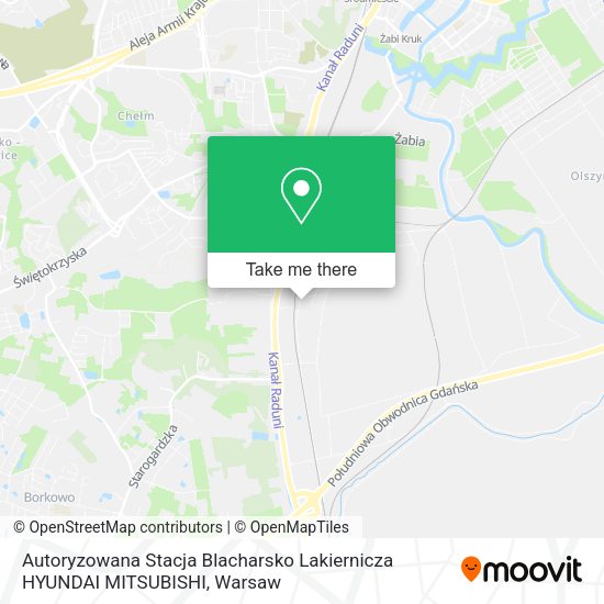 Autoryzowana Stacja Blacharsko Lakiernicza HYUNDAI MITSUBISHI map