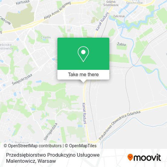 Przedsiębiorstwo Produkcyjno Usługowe Malentowicz map