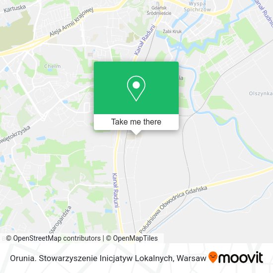 Orunia. Stowarzyszenie Inicjatyw Lokalnych map