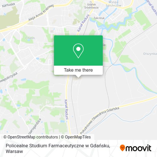 Policealne Studium Farmaceutyczne w Gdańsku map