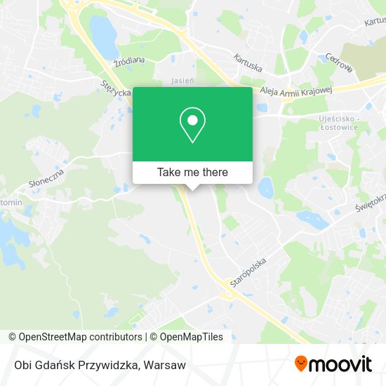 Obi Gdańsk Przywidzka map