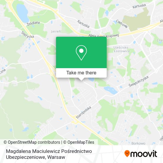 Magdalena Maciulewicz Pośrednictwo Ubezpieczeniowe map