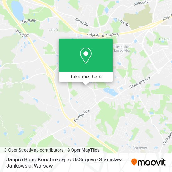 Janpro Biuro Konstrukcyjno Us3ugowe Stanislaw Jankowski map