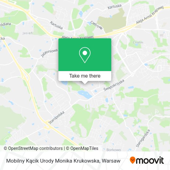 Mobilny Kącik Urody Monika Krukowska map