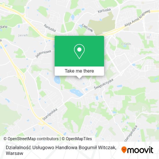 Działalność Usługowo Handlowa Bogumił Witczak map