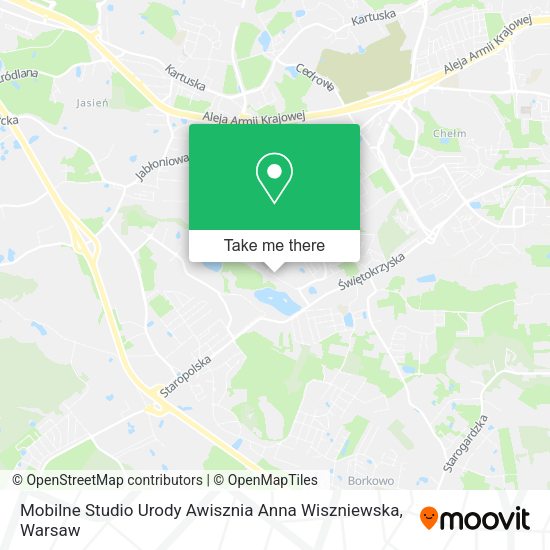 Mobilne Studio Urody Awisznia Anna Wiszniewska map