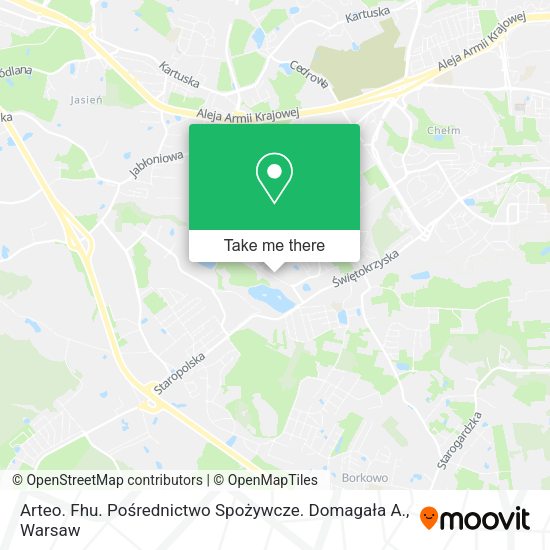 Arteo. Fhu. Pośrednictwo Spożywcze. Domagała A. map