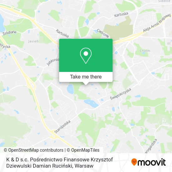 K & D s.c. Pośrednictwo Finansowe Krzysztof Dziewulski Damian Ruciński map