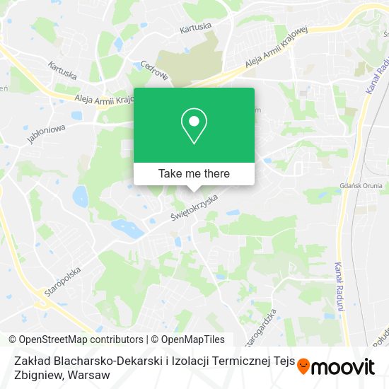 Zakład Blacharsko-Dekarski i Izolacji Termicznej Tejs Zbigniew map