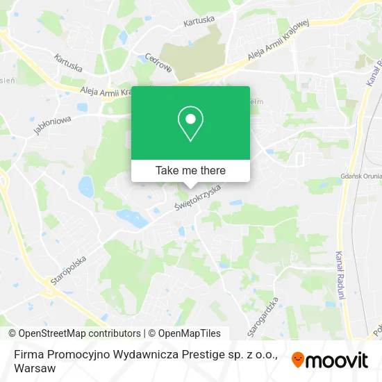 Карта Firma Promocyjno Wydawnicza Prestige sp. z o.o.