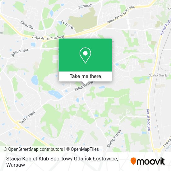 Stacja Kobiet Klub Sportowy Gdańsk Łostowice map