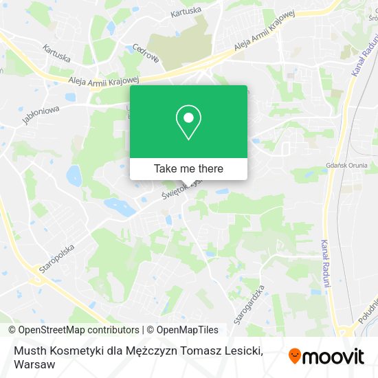 Musth Kosmetyki dla Mężczyzn Tomasz Lesicki map