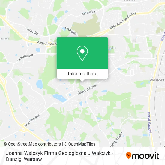 Карта Joanna Walczyk Firma Geologiczna J Walczyk - Danzig