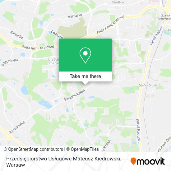 Przedsiębiorstwo Usługowe Mateusz Kiedrowski map