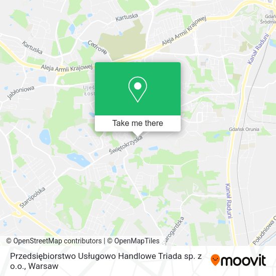 Przedsiębiorstwo Usługowo Handlowe Triada sp. z o.o. map