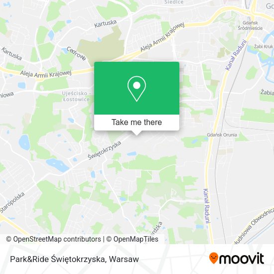 Park&Ride Świętokrzyska map