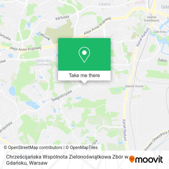 Chrześcijańska Wspólnota Zielonoświątkowa Zbór w Gdańsku map