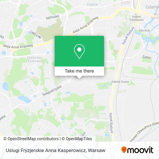 Uslugi Fryzjerskie Anna Kasperowicz map