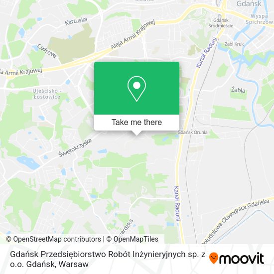 Карта Gdańsk Przedsiębiorstwo Robót Inżynieryjnych sp. z o.o. Gdańsk