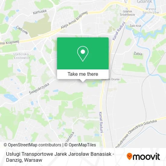 Карта Usługi Transportowe Jarek Jarosław Banasiak - Danzig