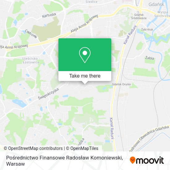 Pośrednictwo Finansowe Radosław Komoniewski map