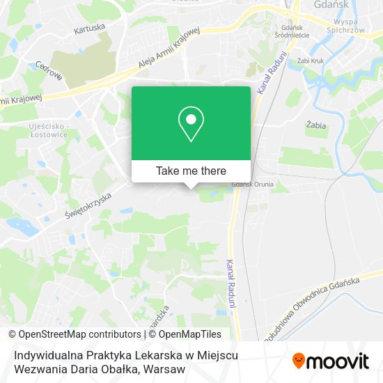 Indywidualna Praktyka Lekarska w Miejscu Wezwania Daria Obałka map