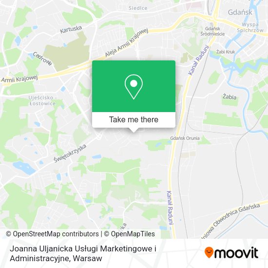 Joanna Uljanicka Usługi Marketingowe i Administracyjne map