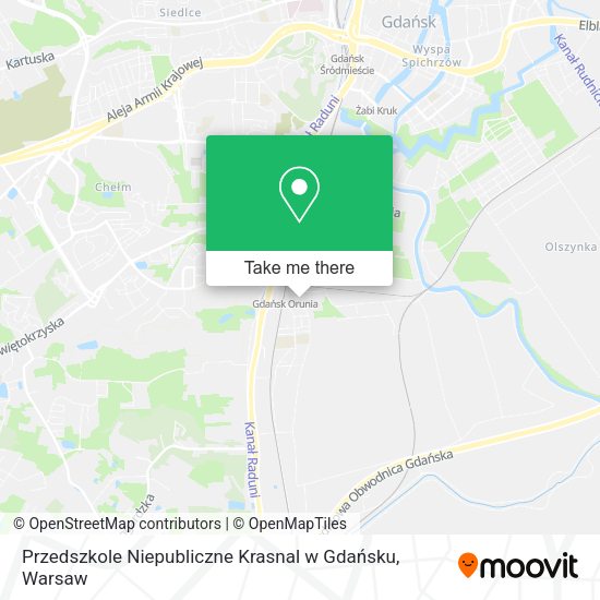 Przedszkole Niepubliczne Krasnal w Gdańsku map