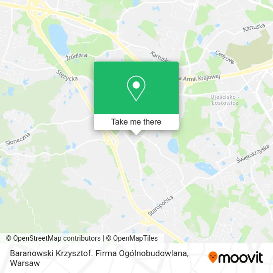 Карта Baranowski Krzysztof. Firma Ogólnobudowlana
