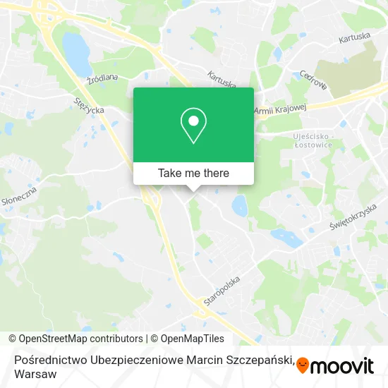 Карта Pośrednictwo Ubezpieczeniowe Marcin Szczepański