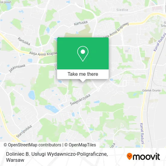 Карта Doliniec B. Usługi Wydawniczo-Poligraficzne