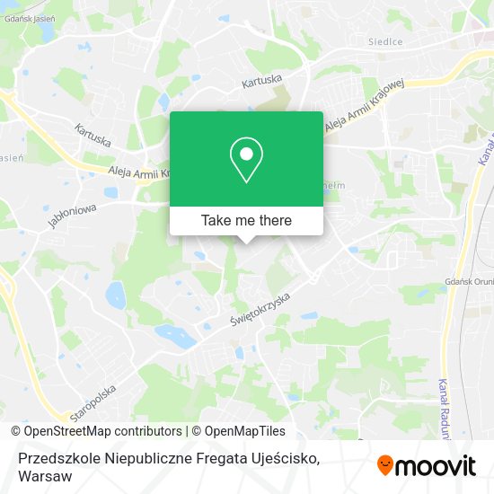 Przedszkole Niepubliczne Fregata Ujeścisko map