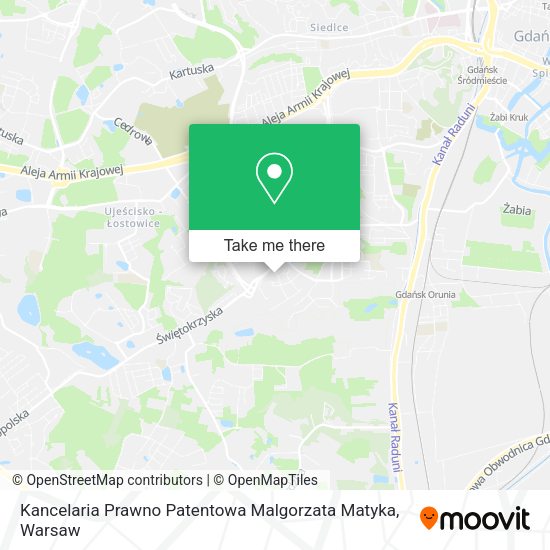 Kancelaria Prawno Patentowa Malgorzata Matyka map