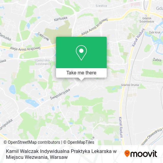 Kamil Walczak Indywidualna Praktyka Lekarska w Miejscu Wezwania map