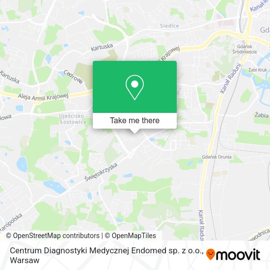 Карта Centrum Diagnostyki Medycznej Endomed sp. z o.o.